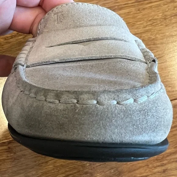 TOD’S CITY GOMMINO DRIVING SHOES IN SUEDE - light grayish taupe color size 39 - Picture 15 of 16